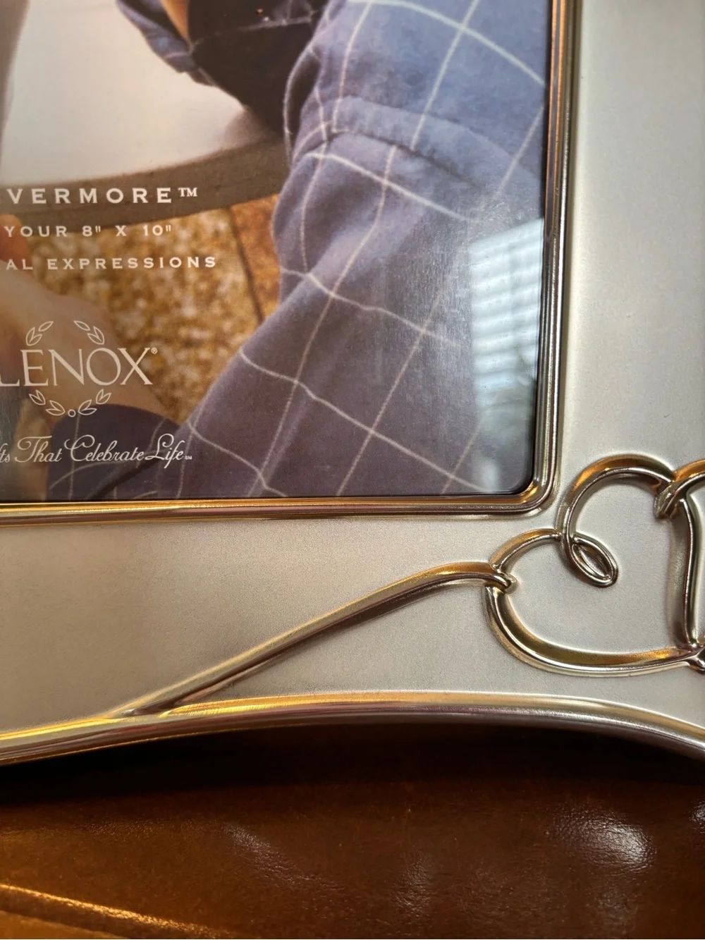 Lenox Silver Curved Picture Frame with Heart Accent